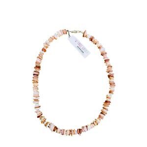 Peyote Bird Free Spirit Genuine Stone Pink Opal Beaded Stone Necklace NWT